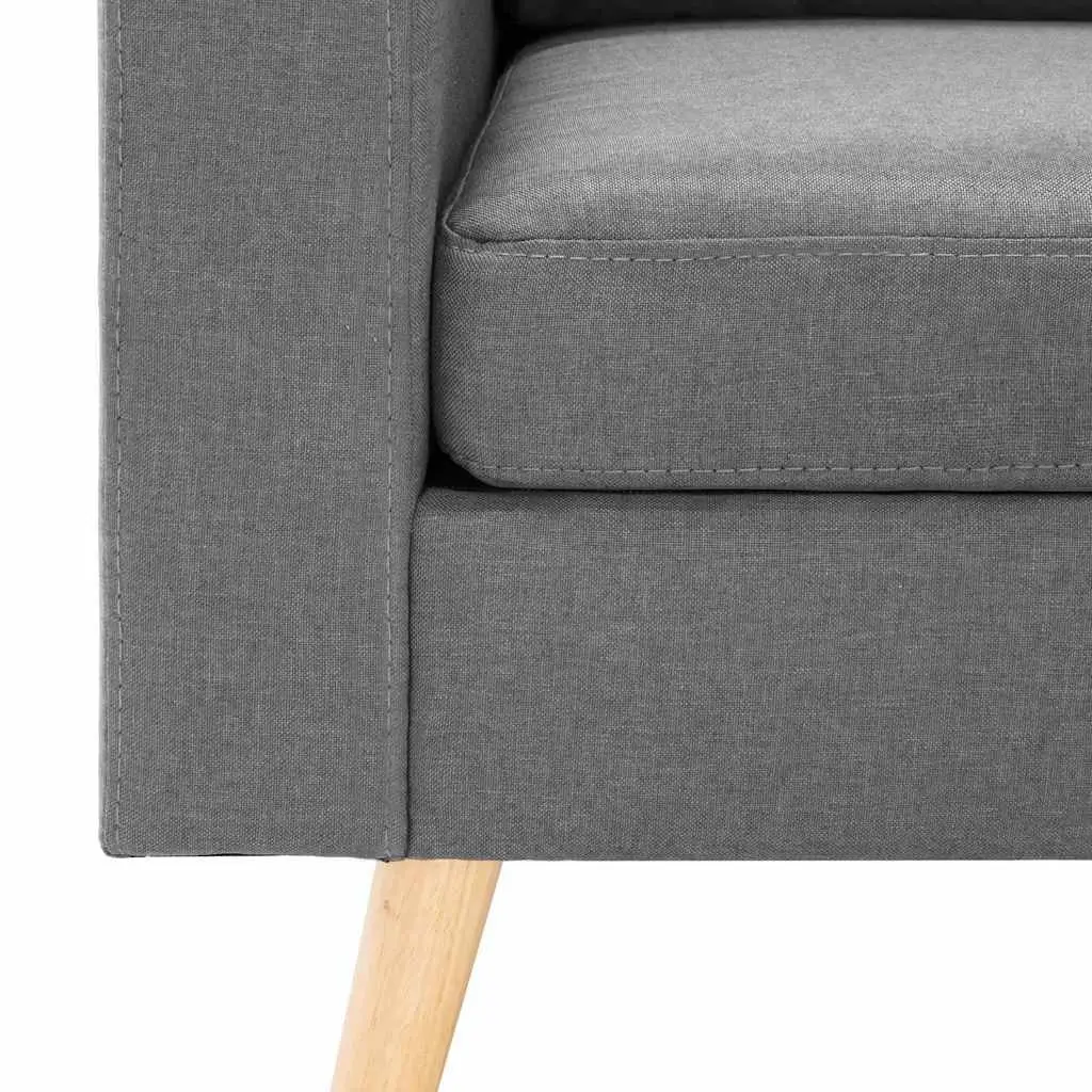 2-Seater Sofa Grey Fabric Upholstered Lounge Couch 2 Person
