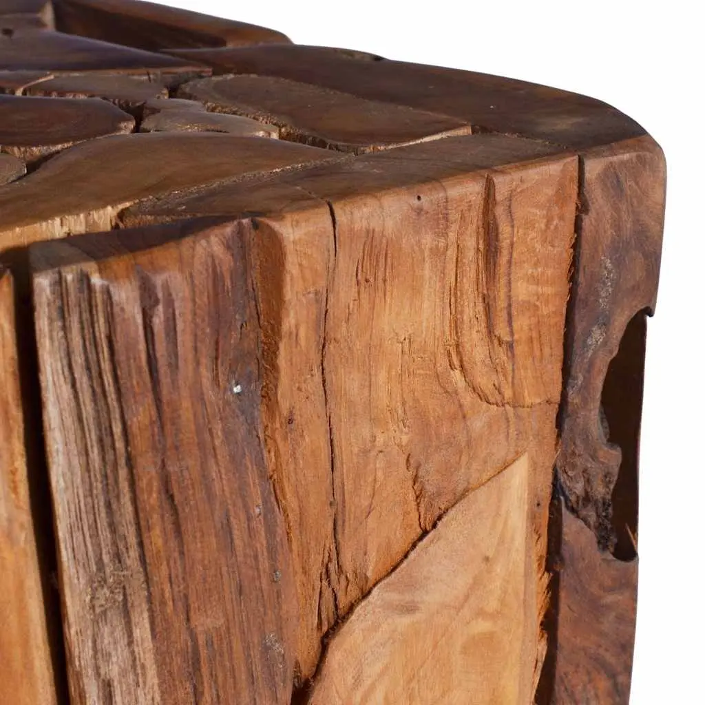 30x30x80 cm Solid Teak Wood Side Table
