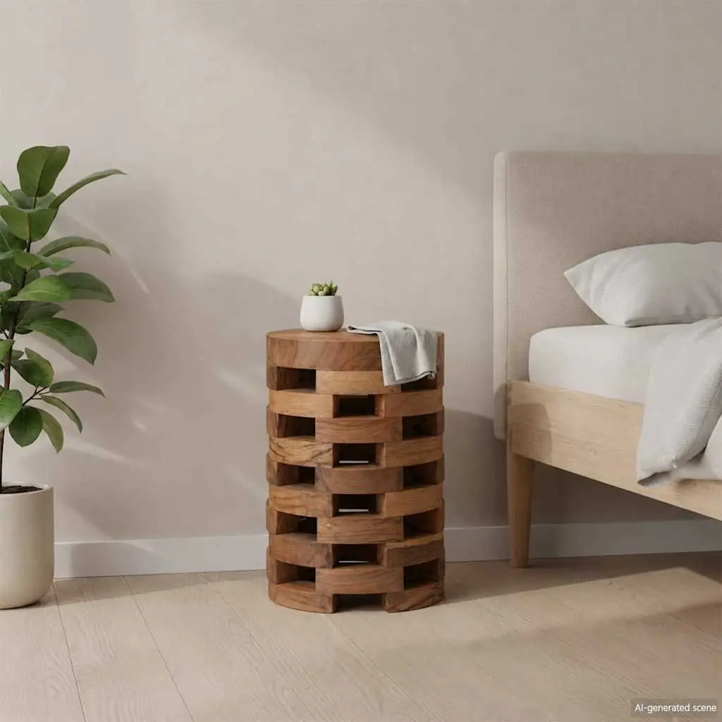 Bedside Cabinet 30x30x45 cm Solid Teak Wood
