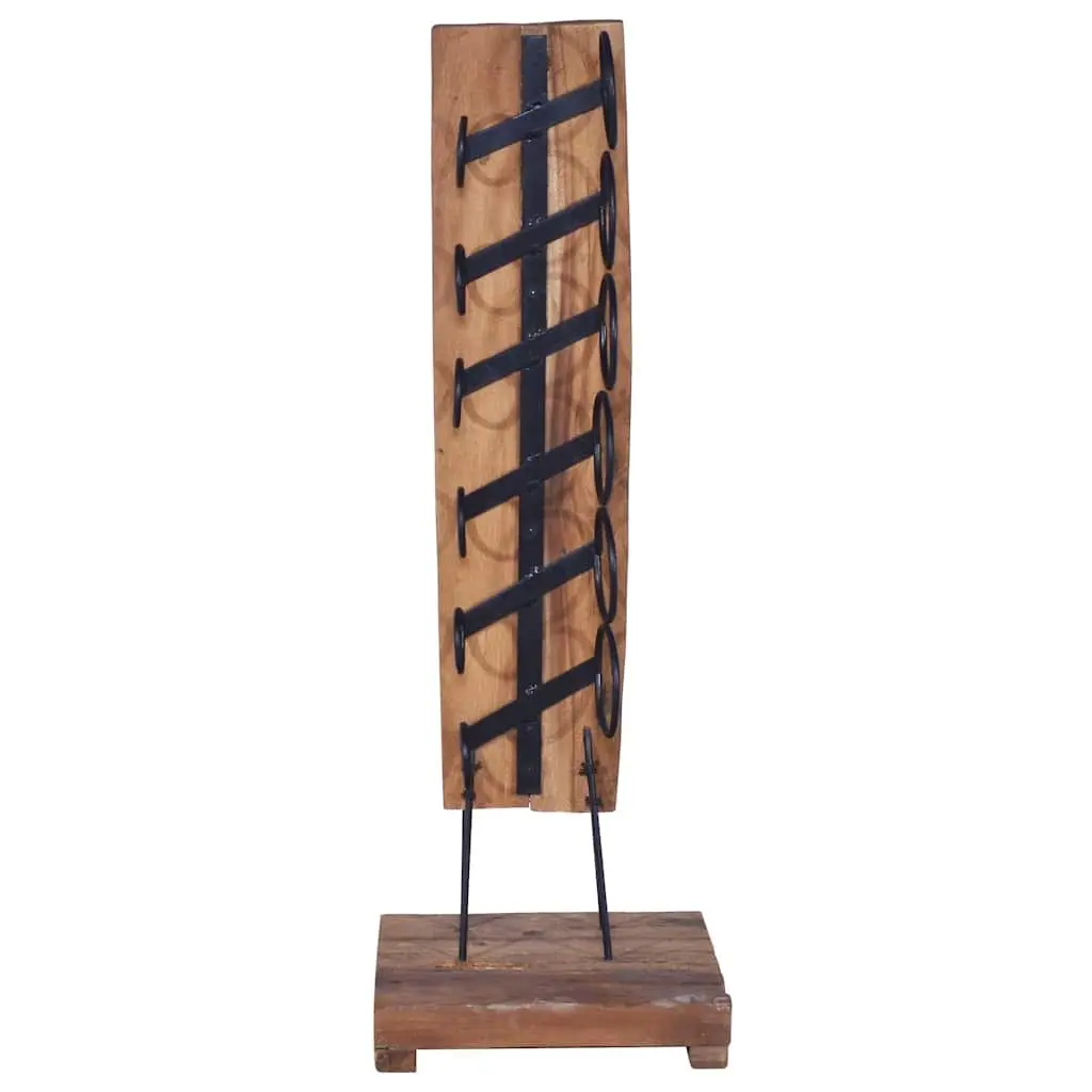 Wine Rack for 6 Bottles Wooden Floor Stand Kitchen Living Room