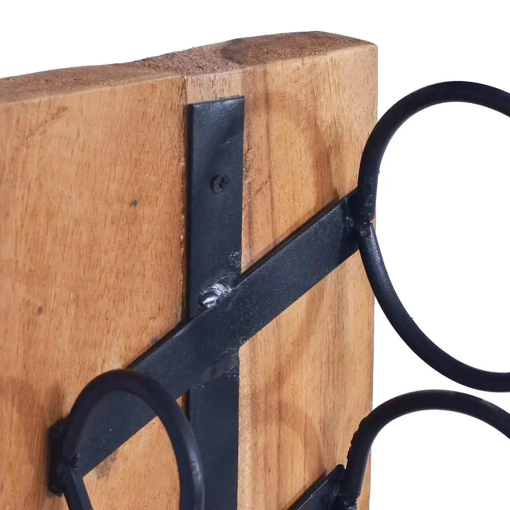 Wine Rack for 6 Bottles Wooden Floor Stand Kitchen Living Room