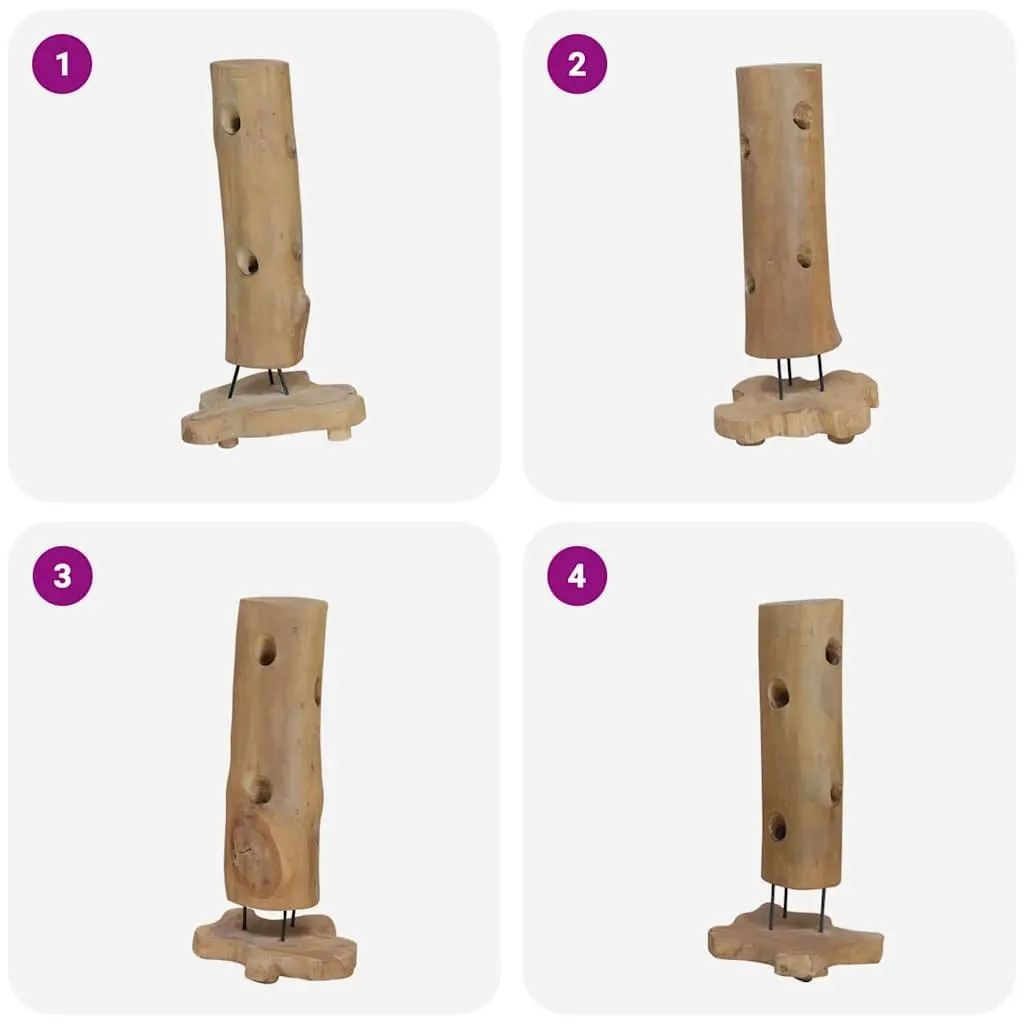 Wine Rack 8 Bottle Holder Storage Wooden Vintage Style Teak for Kitchen Dining Room Living Room