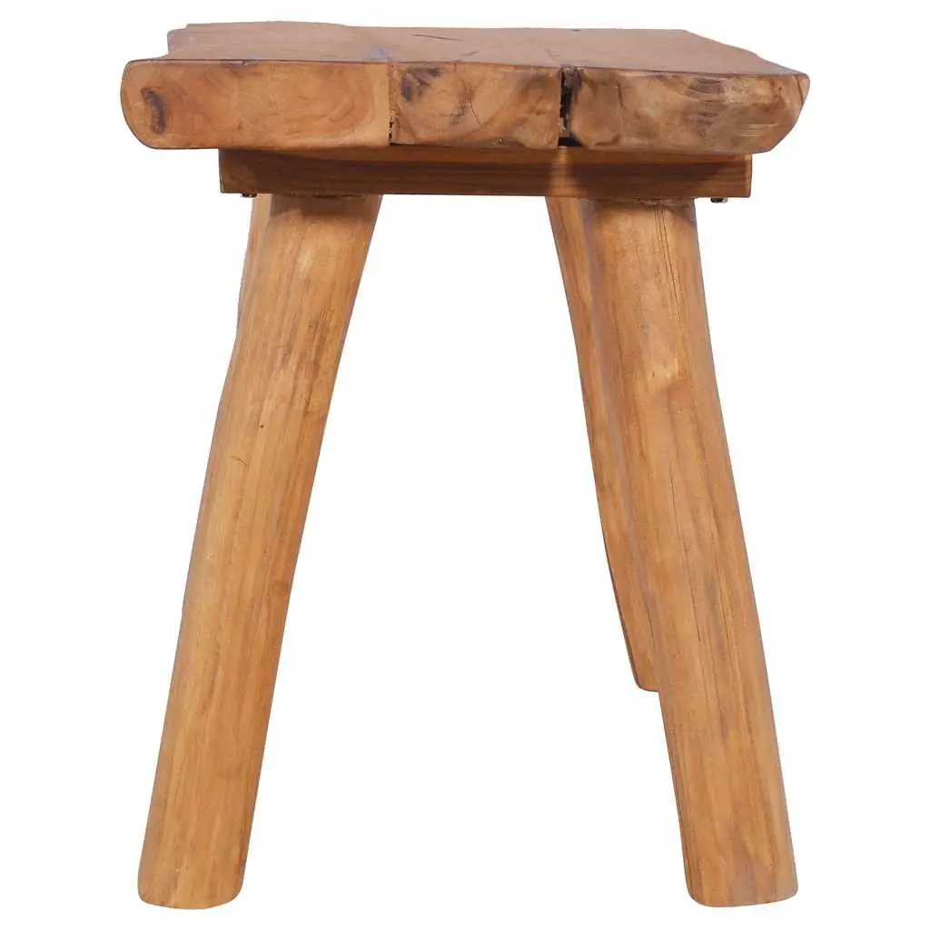 Garden Bench Indoor Outdoor 80cm Solid Teak Wood Brown