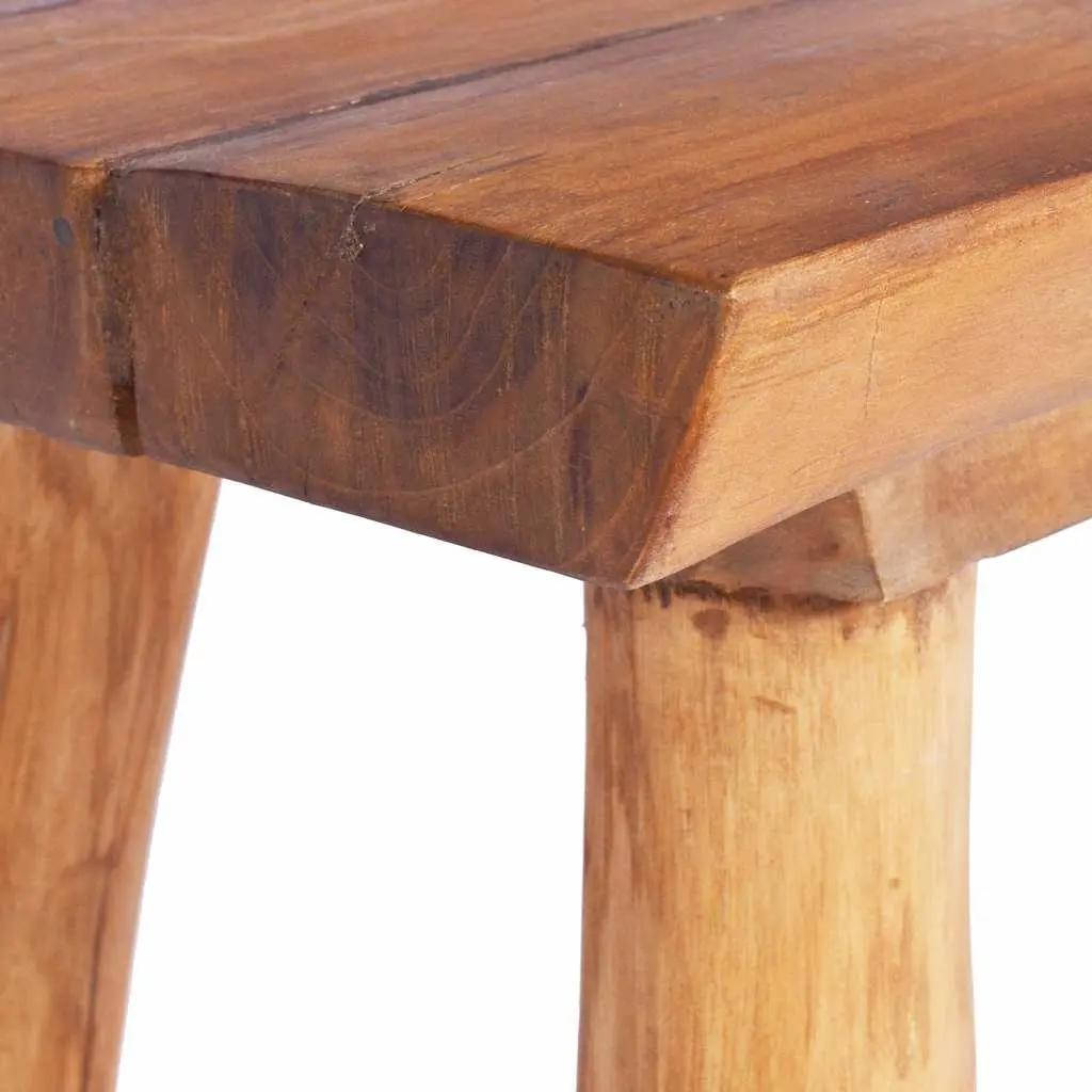 Garden Bench Indoor Outdoor 80cm Solid Teak Wood Brown