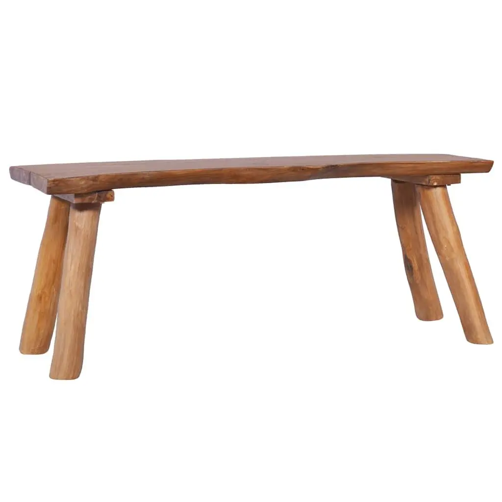 Solid Teak Wood Garden Bench Indoor Outdoor 120 cm