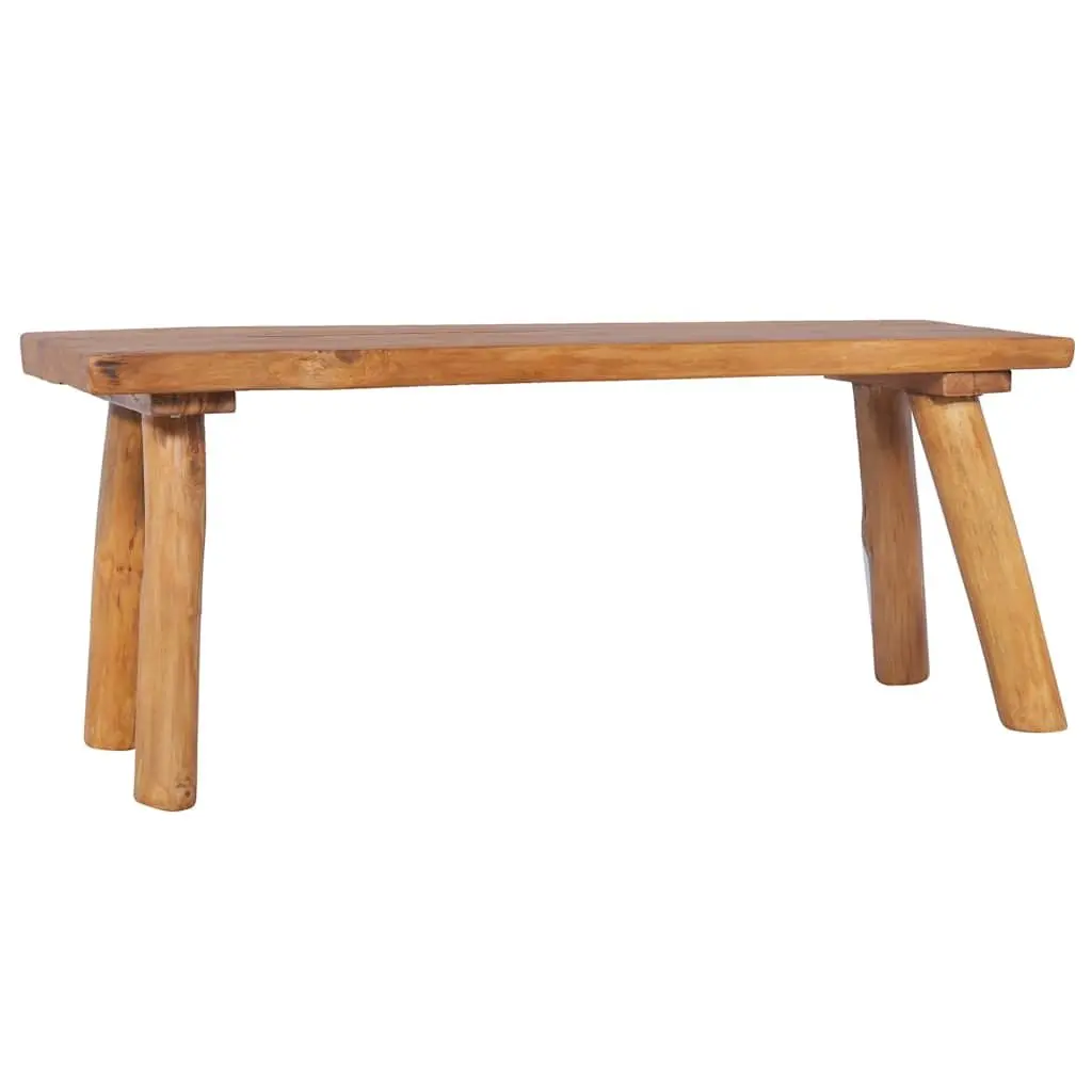 Solid Teak Wood Garden Bench Indoor Outdoor 120 cm