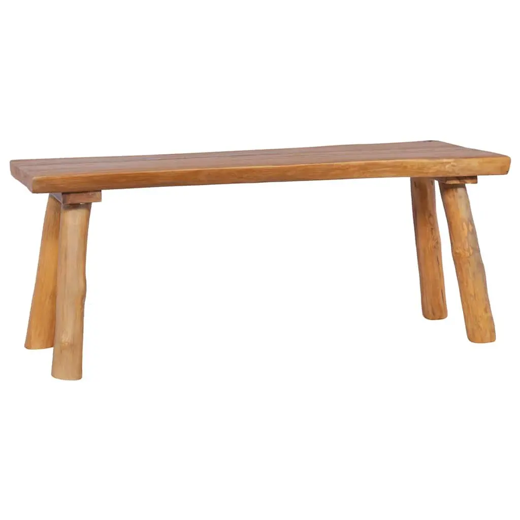 Solid Teak Wood Garden Bench Indoor Outdoor 120 cm