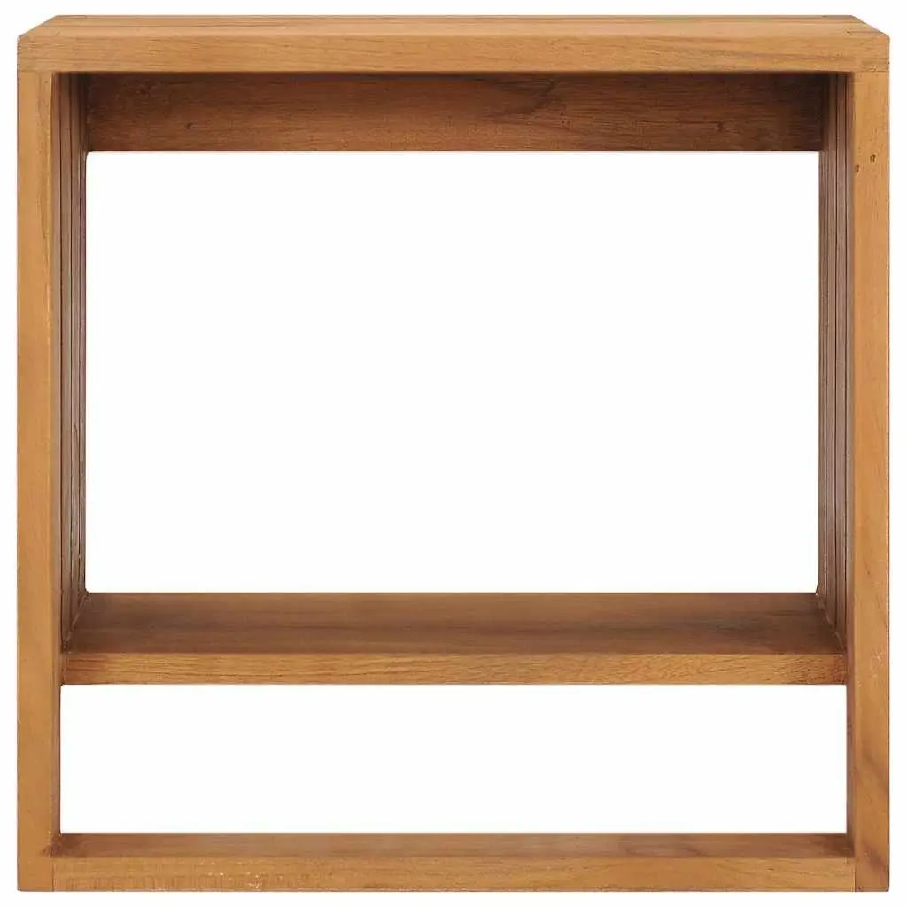 Wall-mounted Towel Rack Solid Teak Wood Bathroom Storage Organizer Holder