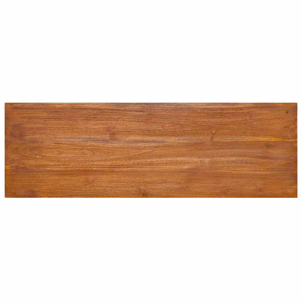 Wall-mounted TV Cabinet for Living Room Solid Teak Wood Storage Unit Brown 90x30x30cm