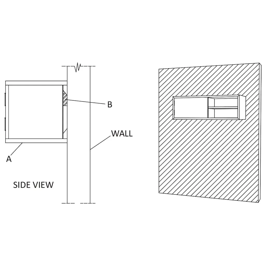 Wall-mounted TV Cabinet for Living Room Solid Teak Wood Storage Unit Brown 90x30x30cm