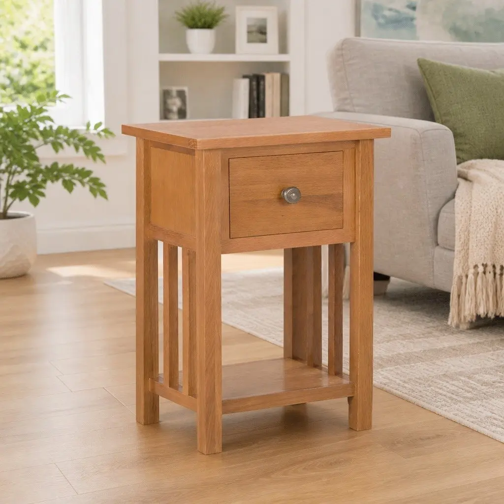 End Table with Drawer and Shelf