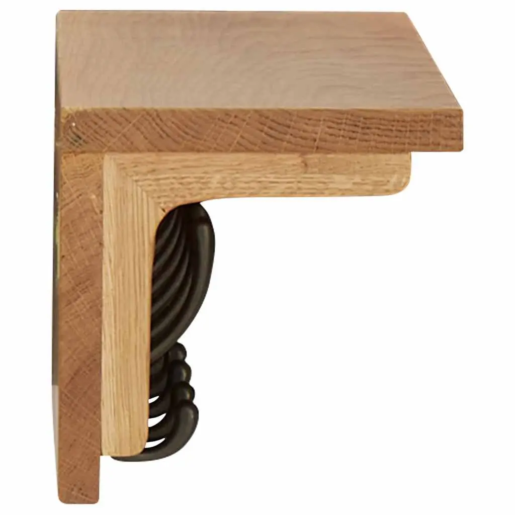 Solid Oak Coat Rack with 6 Hooks