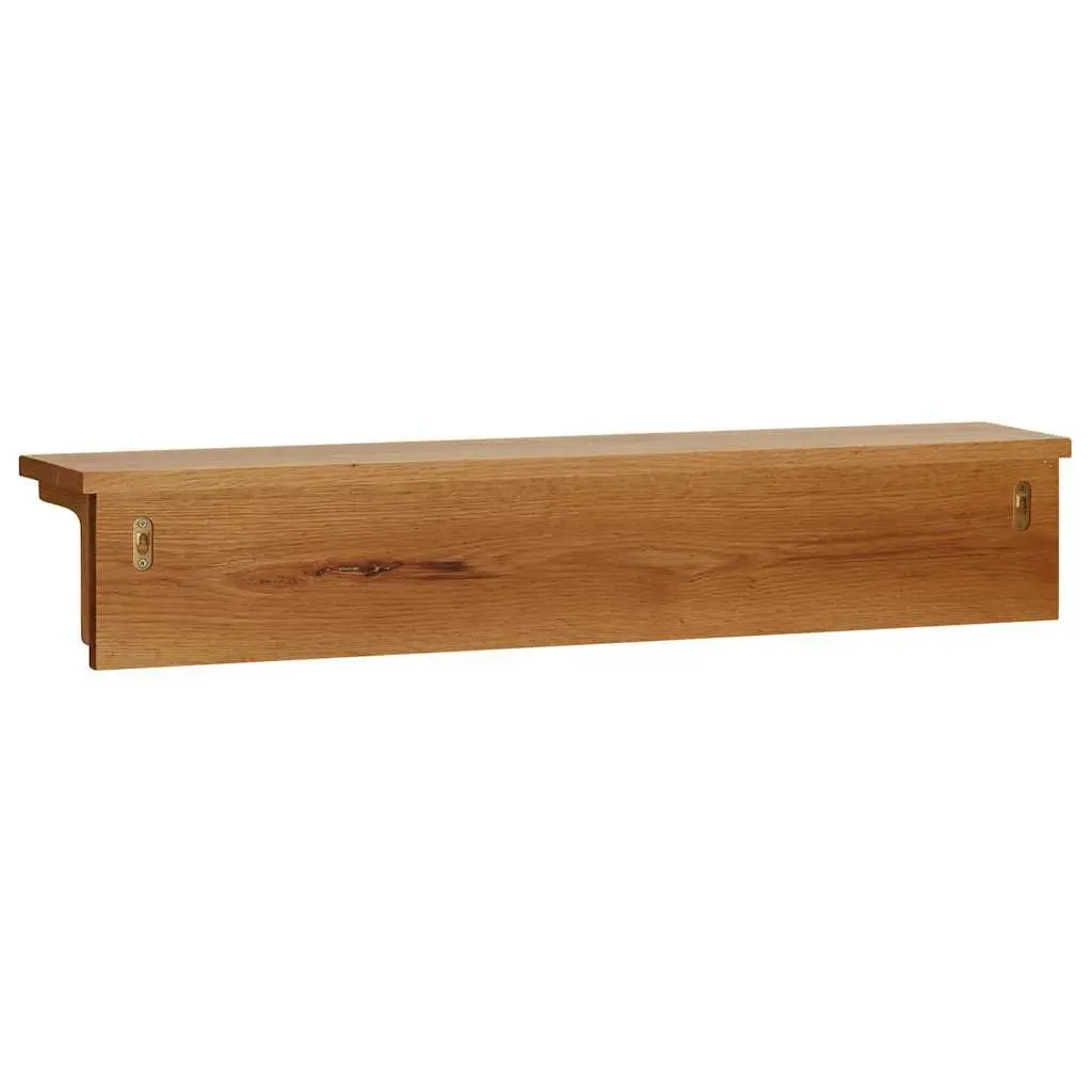 Solid Oak Wood Coat Rack 9 Hooks Wall-Mounted Entryway Hallway Wardrobe Storage