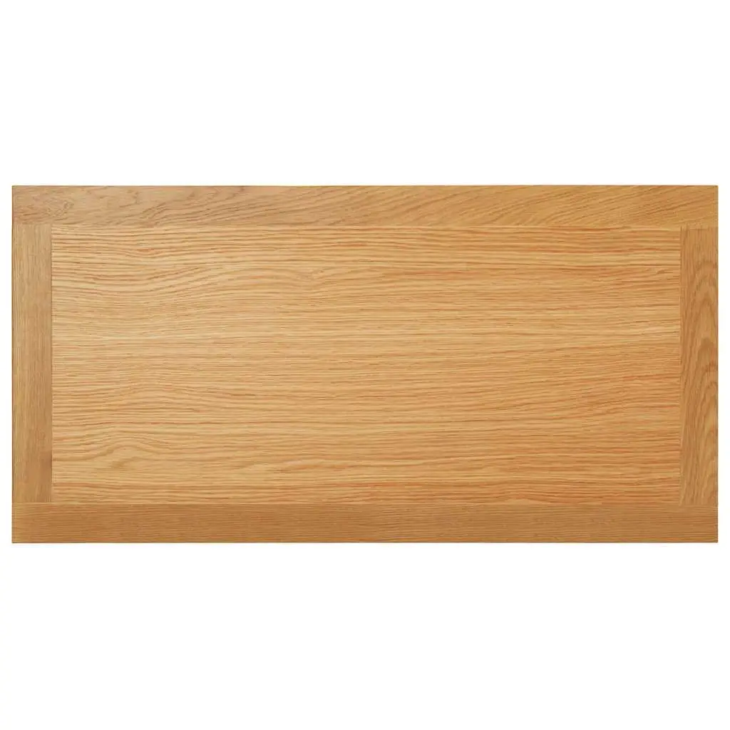 90x45x40 cm Solid Oak Coffee Table with Shelf