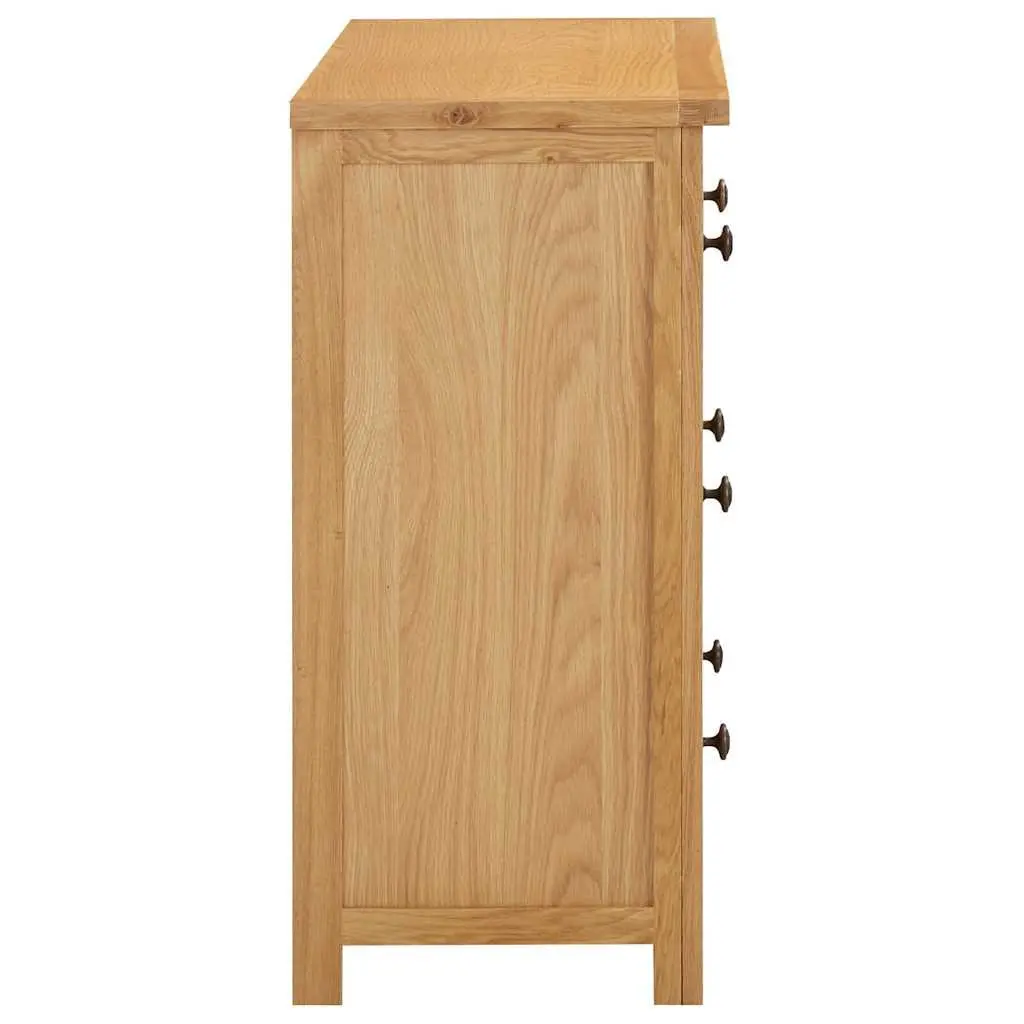 Chest of Drawers Bedroom Storage Cabinet 80x35x75cm Solid Oak Wood 4 Drawers