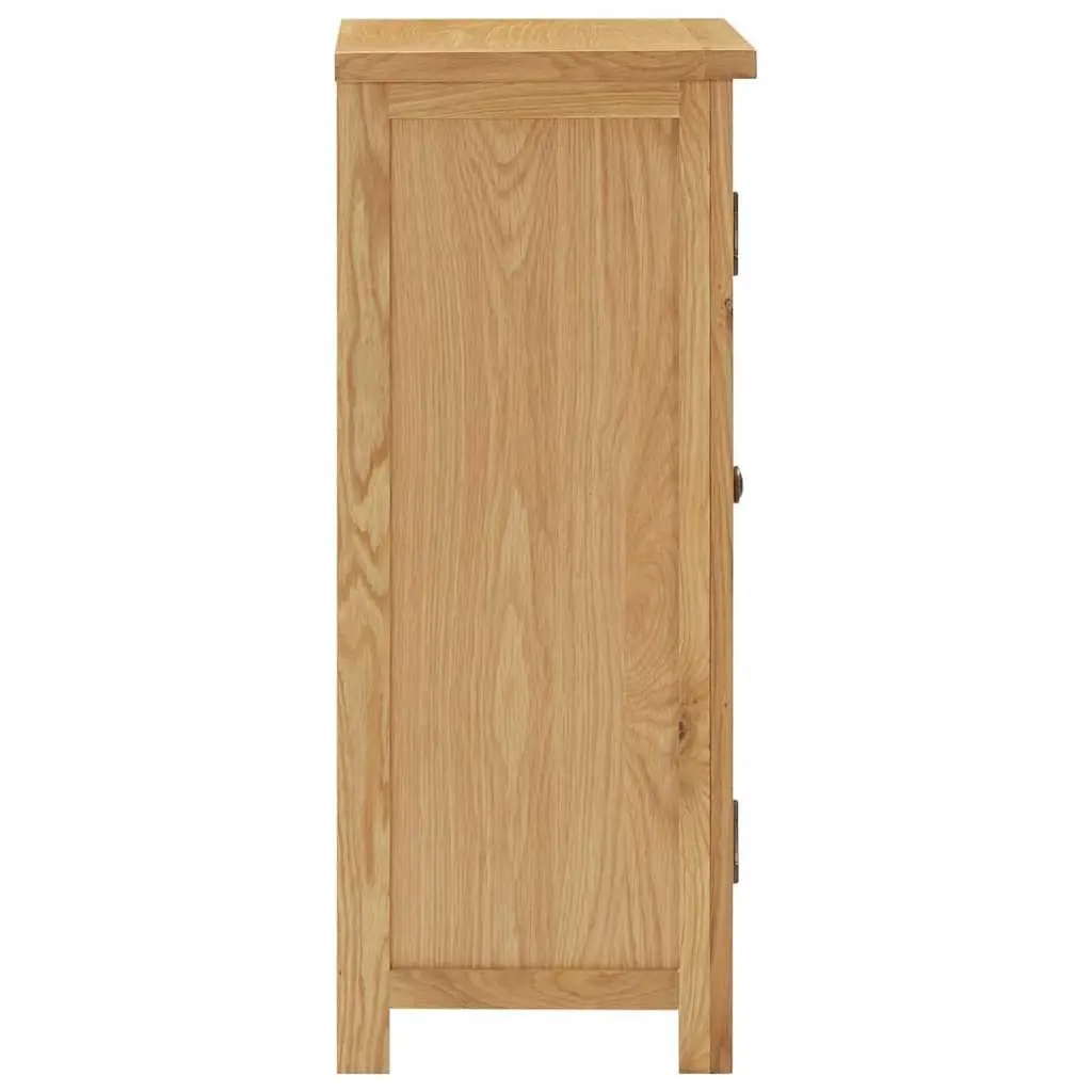 Solid Oak Wood Cupboard Storage Cabinet Sideboard Brown 45x32x85cm