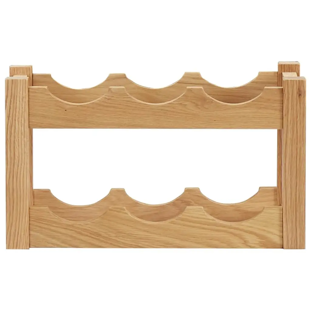 Wine Rack for Kitchen Dining Bar Solid Oak Wood Freestanding Storage Organiser Brown