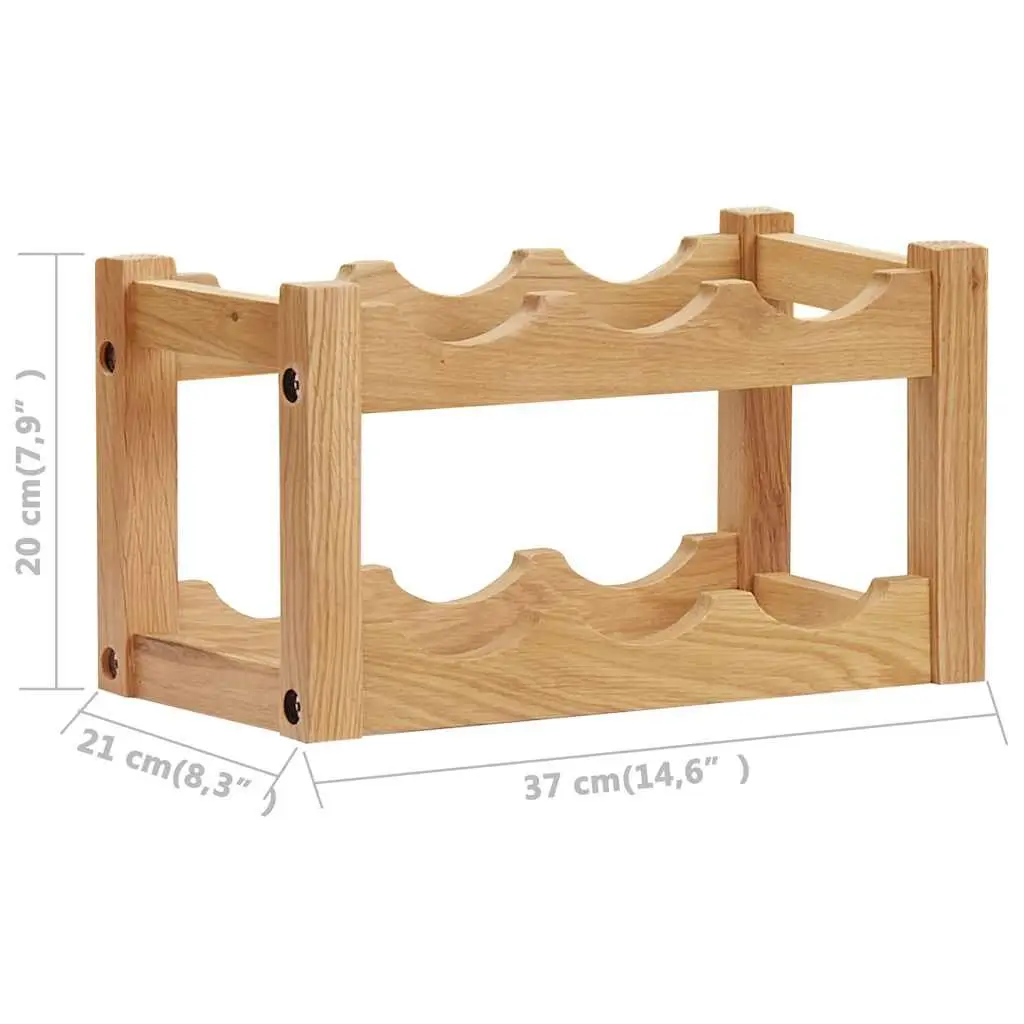 Wine Rack for Kitchen Dining Bar Solid Oak Wood Freestanding Storage Organiser Brown