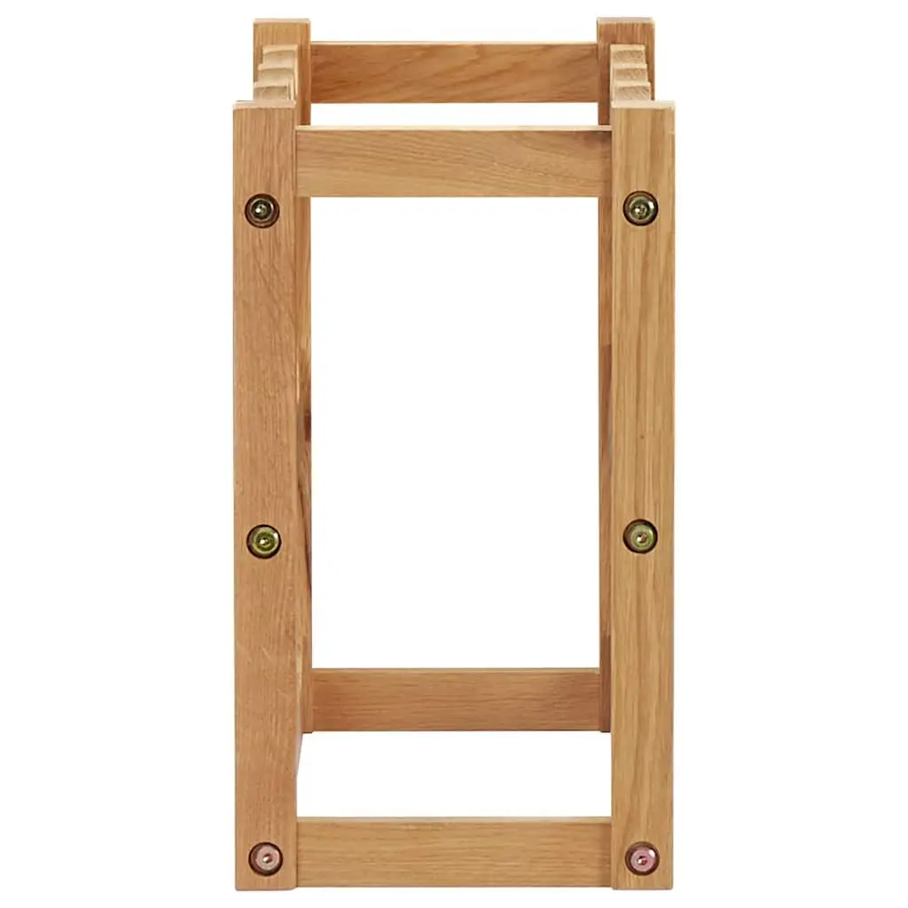 Wine Rack Freestanding Storage Organiser for Kitchen Dining Bar Solid Oak Wood Brown