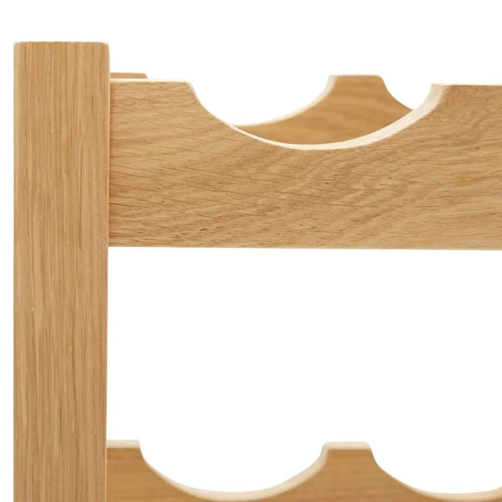 Wine Rack Freestanding Storage Organiser for Kitchen Dining Bar Solid Oak Wood Brown