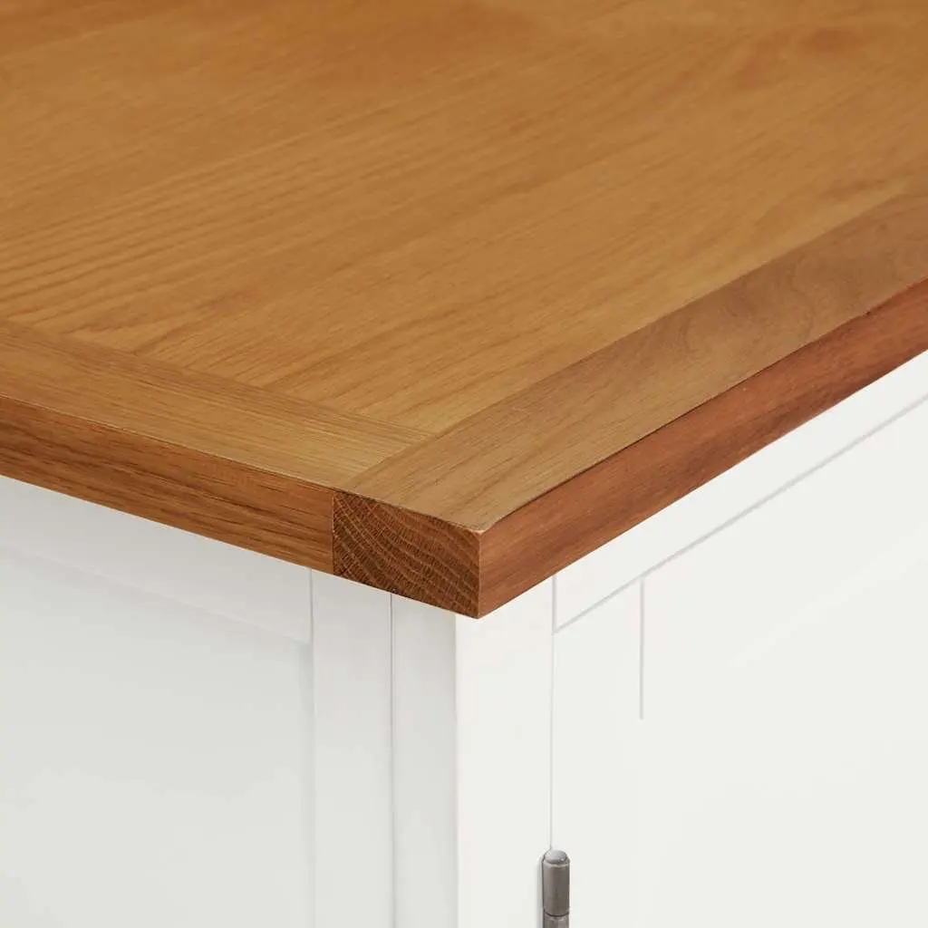 Wardrobe Solid Oak Wood 76x52x105 cm Clothes Cabinet with Hanging Rod & Drawers