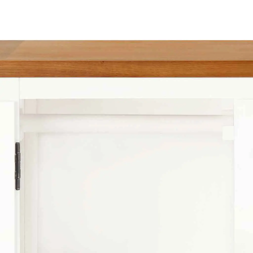 Wardrobe Solid Oak Wood 76x52x105 cm Clothes Cabinet with Hanging Rod & Drawers