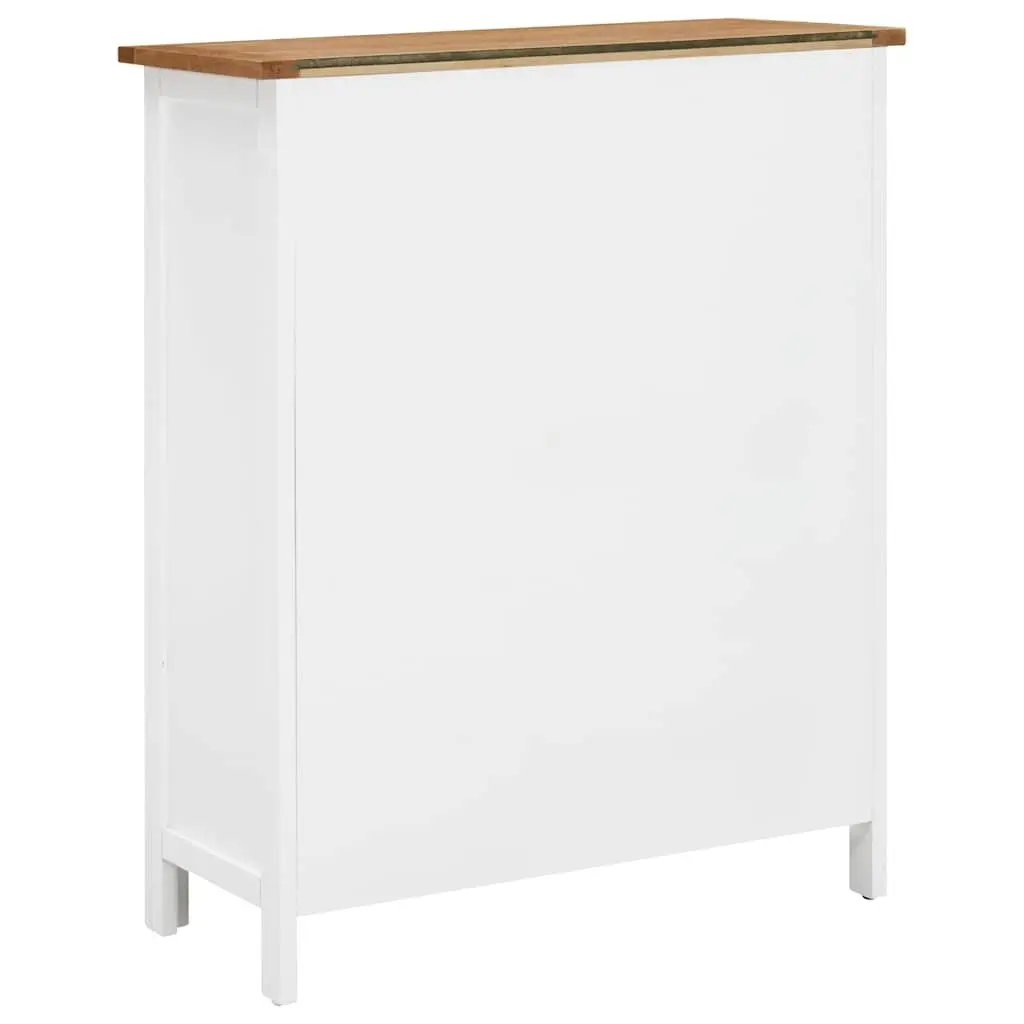 Wine Cabinet Brown Solid Oak Wood Storage Furniture Open Racks Drawers