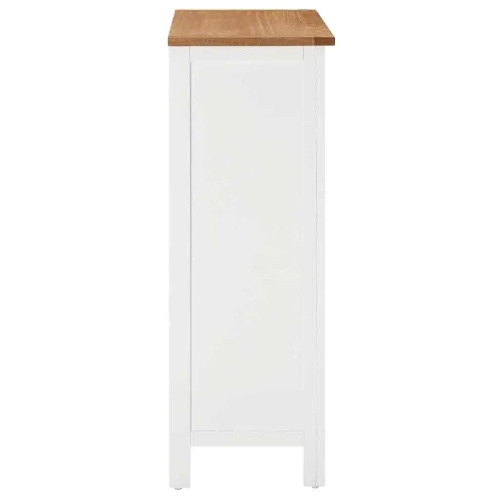 Wine Cabinet Brown Solid Oak Wood Storage Furniture Open Racks Drawers
