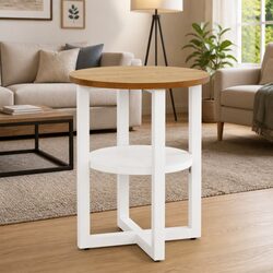 Wooden Side Table Dimensions 40x50 cm, Storage Shelf
