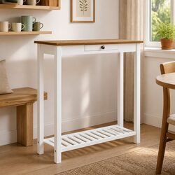 Solid Oak Wood Bar Table with Dimensions 100x40x110cm