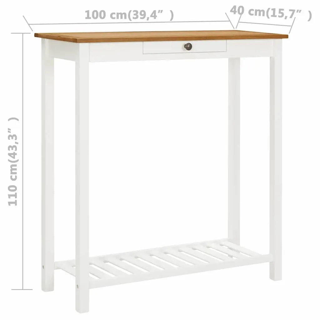 Bar Table Kitchen Dining 100x40x110cm Solid Oak Wood Brown