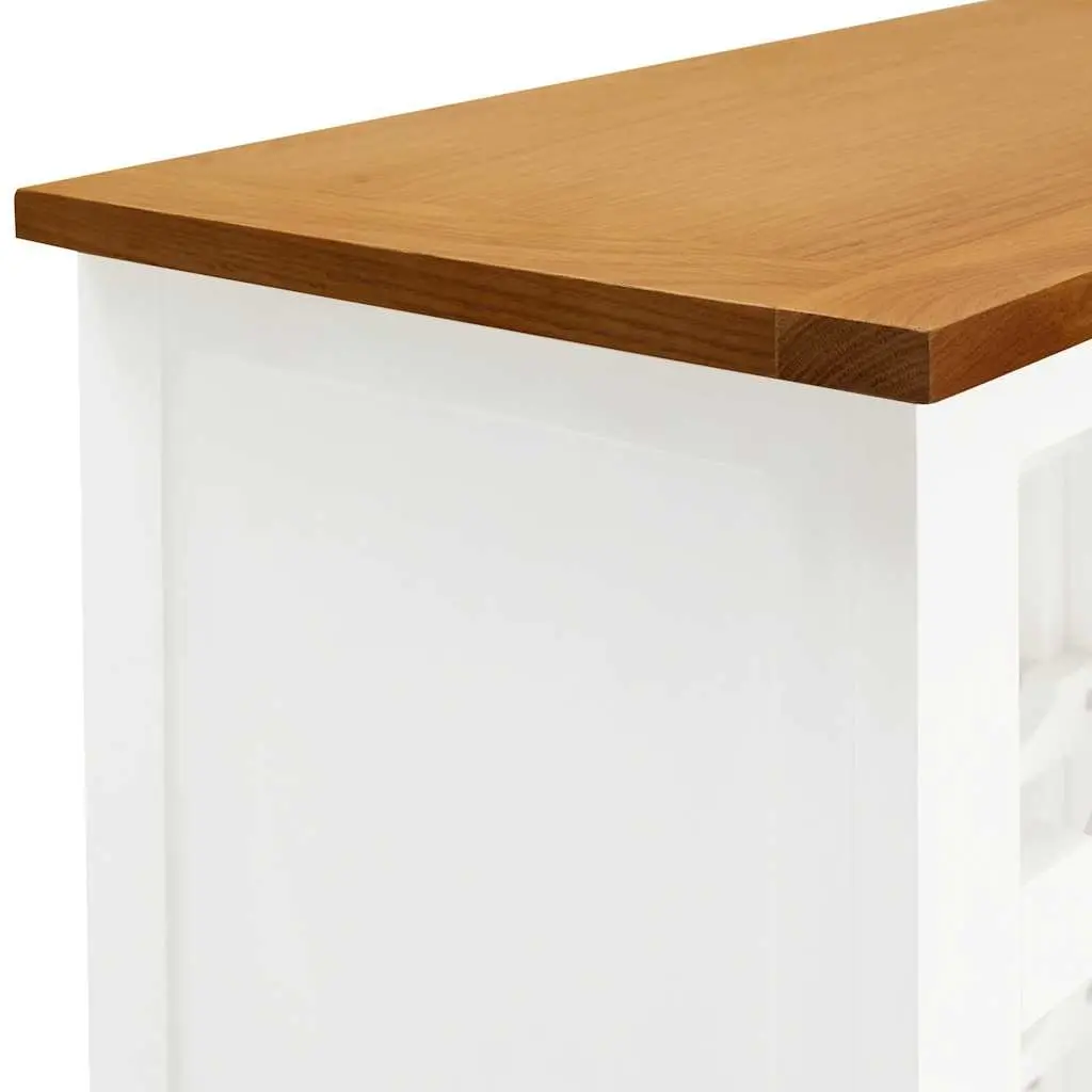 Wine Cabinet for Kitchen Dining Room Solid Oak Wood Storage Holder