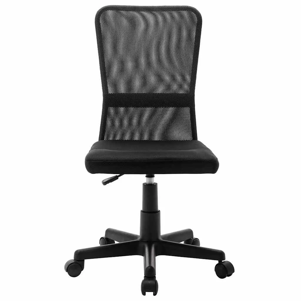 Office Chair Black Mesh Fabric Mid Back Height Adjustable Swivel Desk Chair