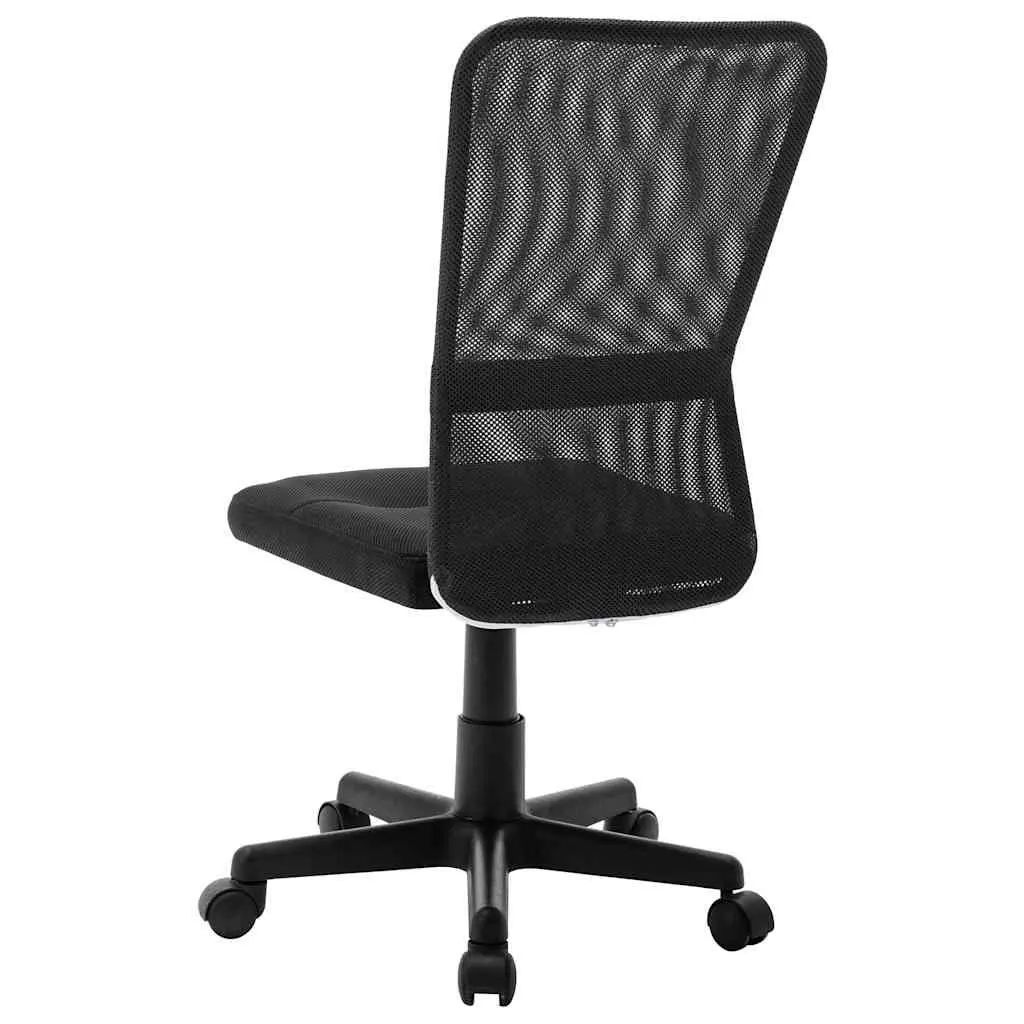 Office Chair Black Mesh Fabric Mid Back Height Adjustable Swivel Desk Chair