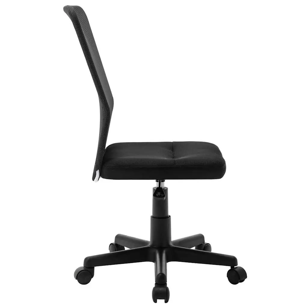 Office Chair Black Mesh Fabric Mid Back Height Adjustable Swivel Desk Chair