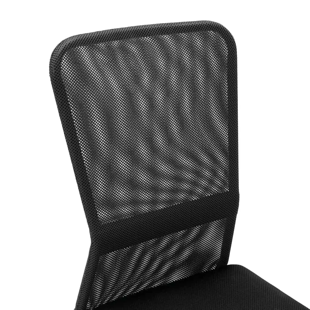 Office Chair Black Mesh Fabric Mid Back Height Adjustable Swivel Desk Chair