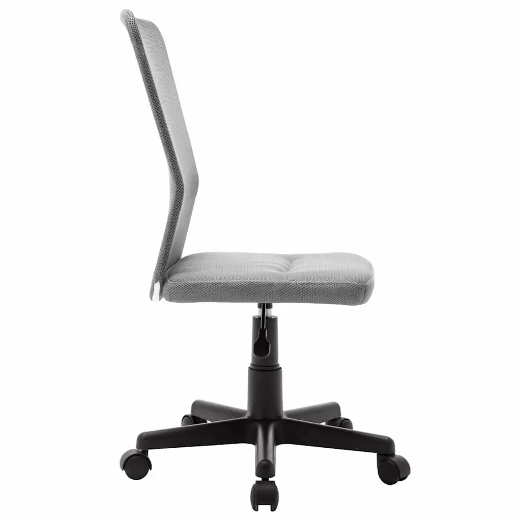 Office Chair Grey Mesh Fabric Swivel Mid Back Adjustable Height Gas Lift