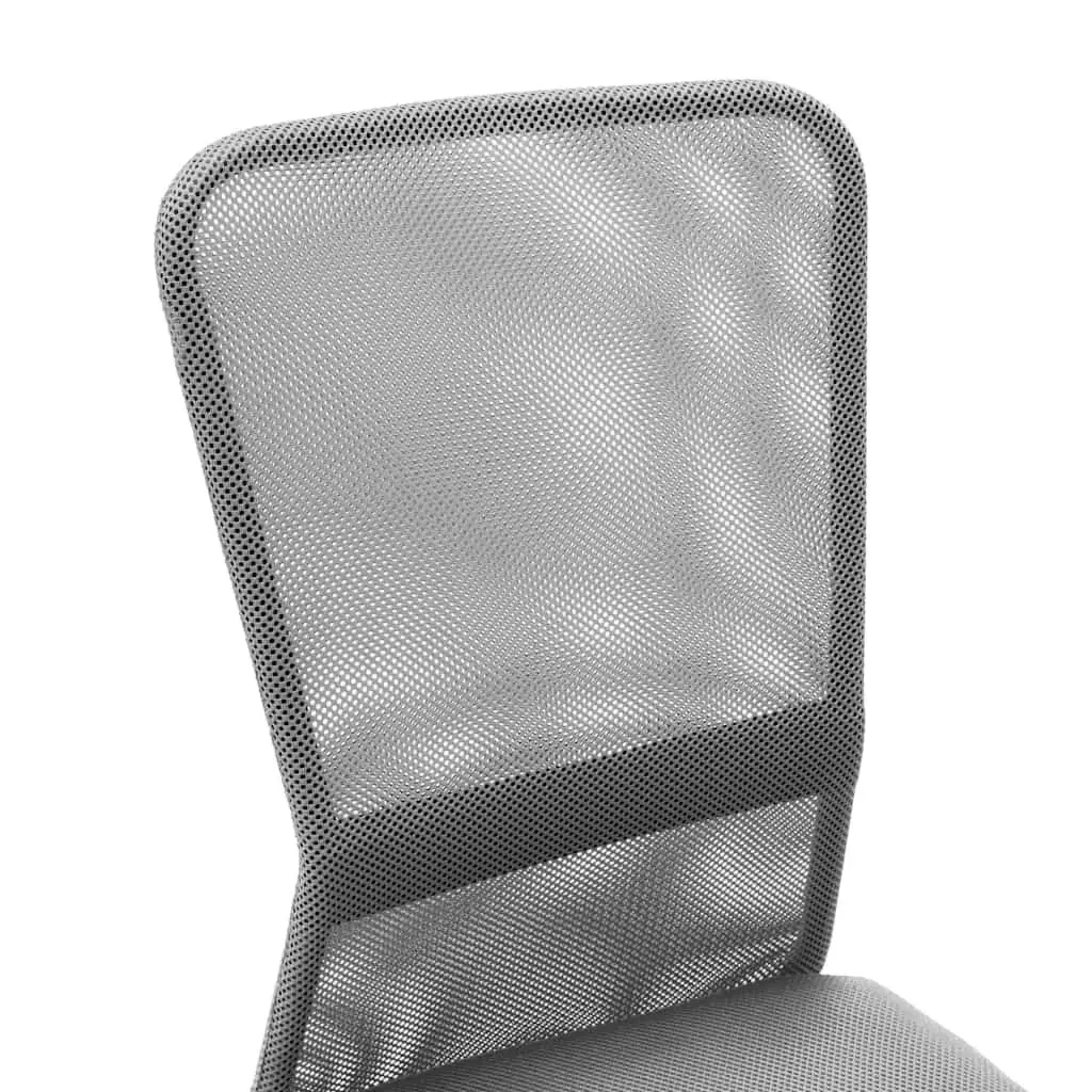 Office Chair Grey Mesh Fabric Swivel Mid Back Adjustable Height Gas Lift