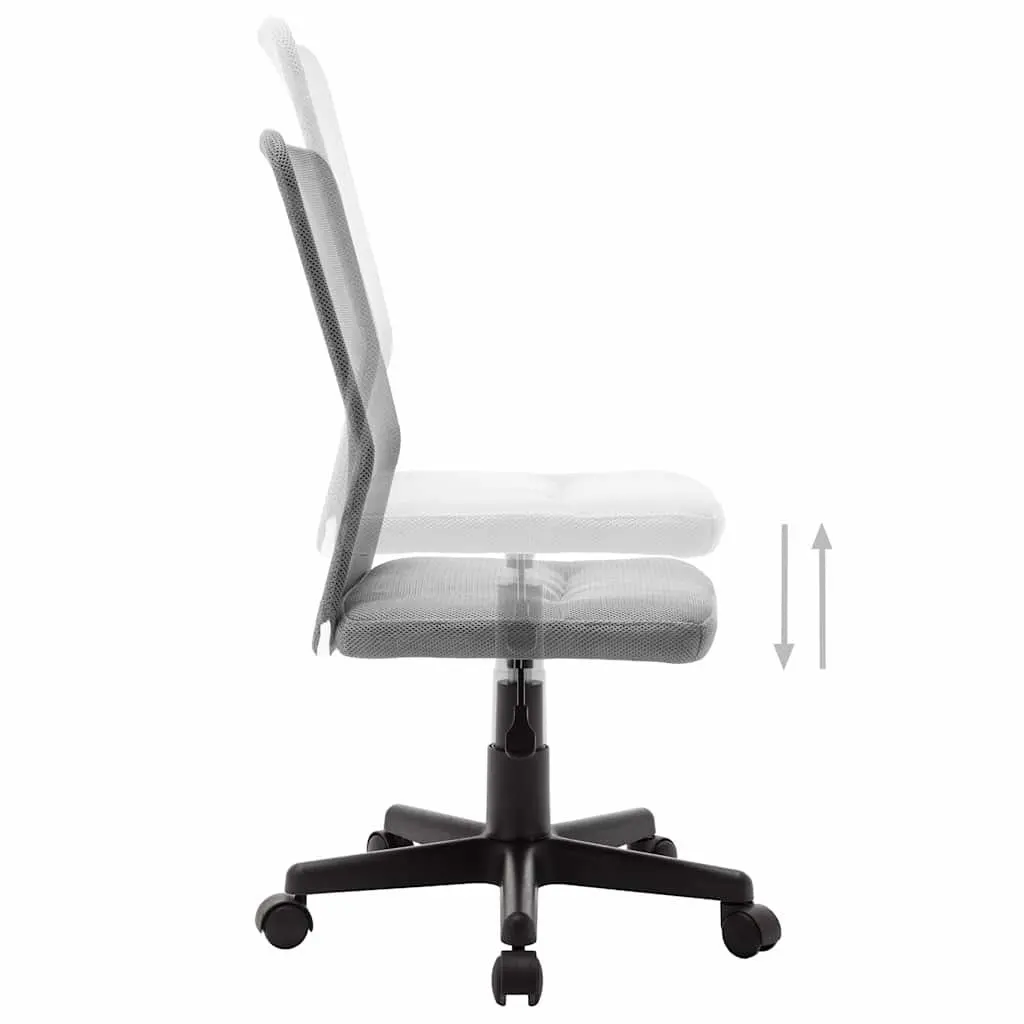 Office Chair Grey Mesh Fabric Swivel Mid Back Adjustable Height Gas Lift
