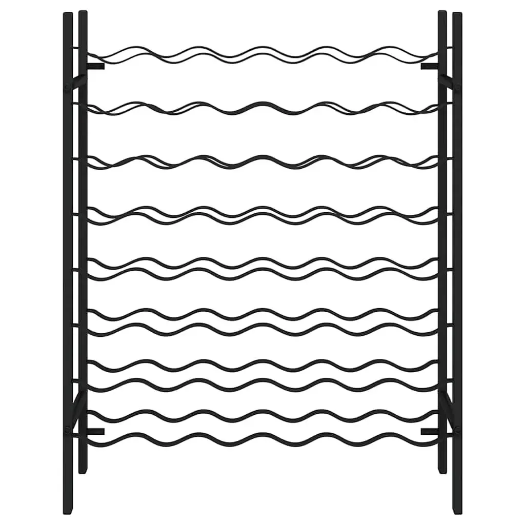 Wine Rack for Kitchen Dining Bar 48 Bottle Black Metal Storage Cabinet Display Stand