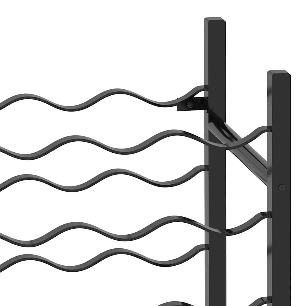 Wine Rack for Kitchen Dining Bar 48 Bottle Black Metal Storage Cabinet Display Stand