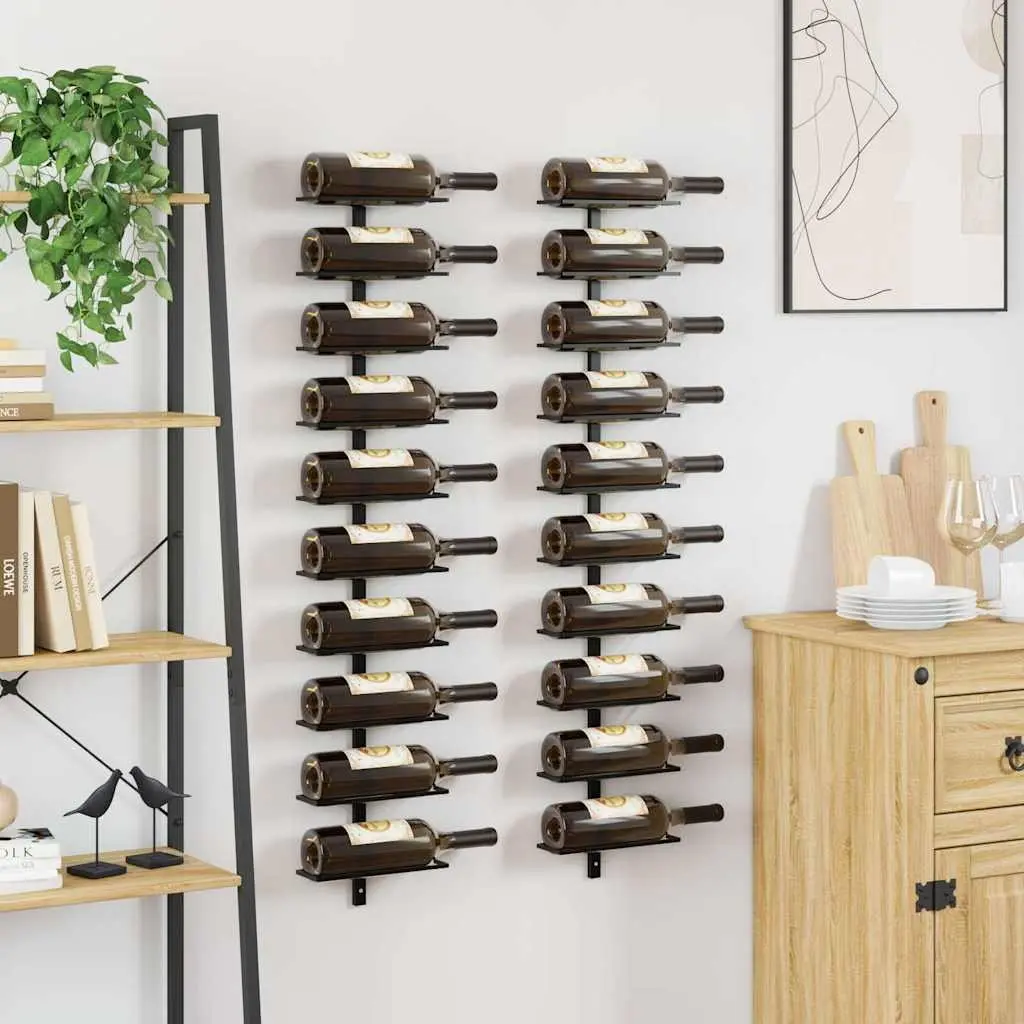 20 Bottles Capacity Wall-mounted Wine Racks Set