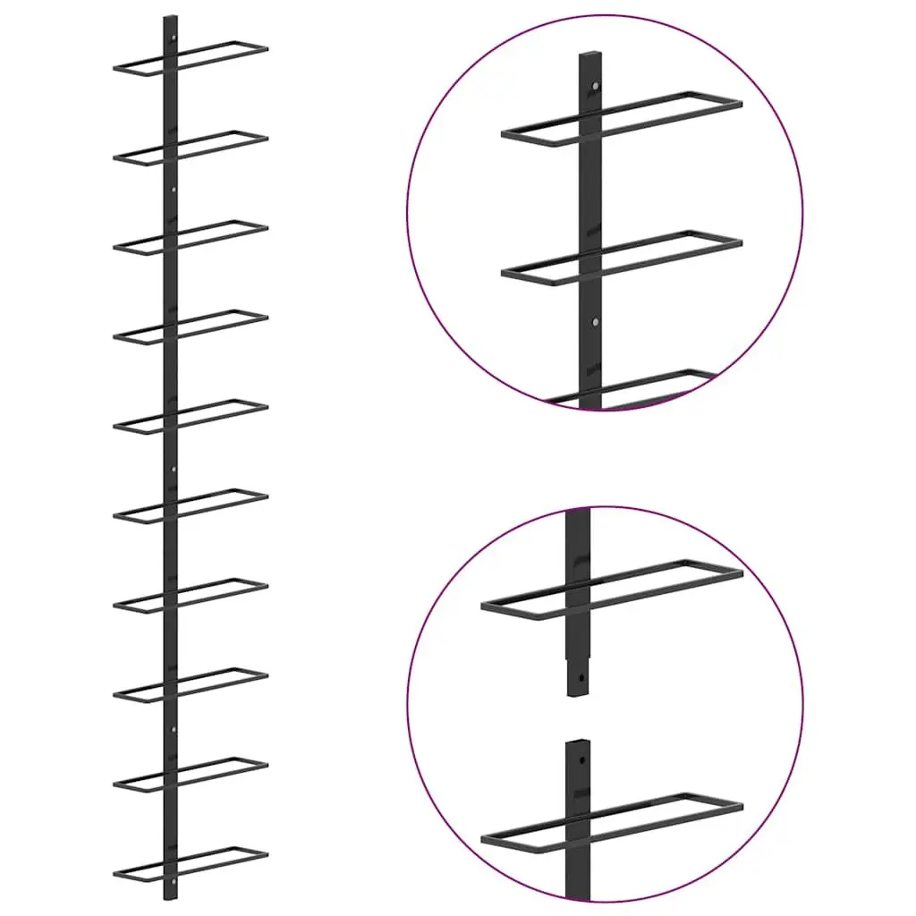 20 Bottles Capacity Wall-mounted Wine Racks Set