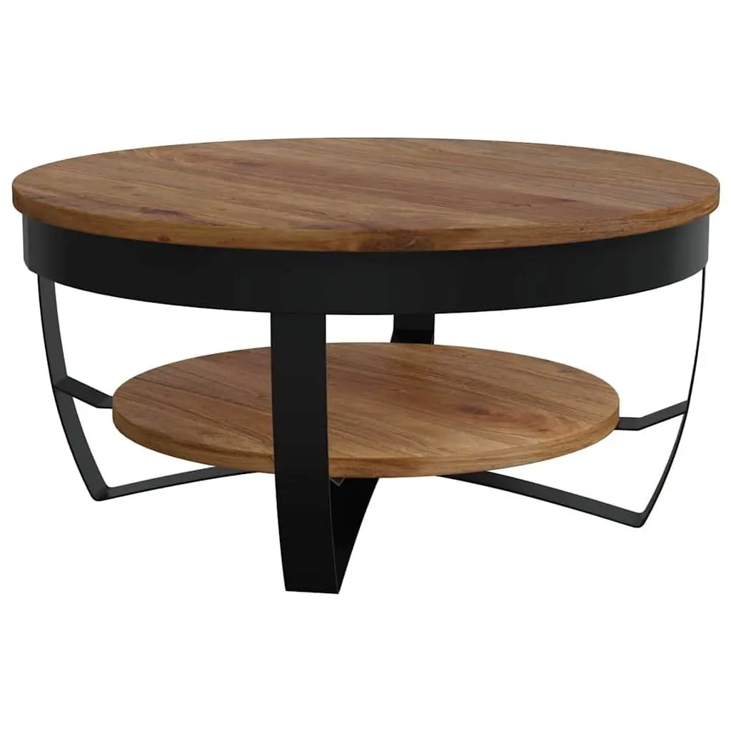 Coffee Table 65x65x32 cm Solid Acacia Wood Industrial Vintage Side End Table