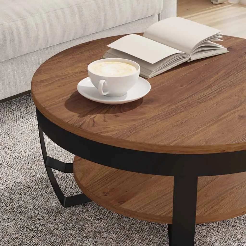 Coffee Table 65x65x32 cm Solid Acacia Wood Industrial Vintage Side End Table