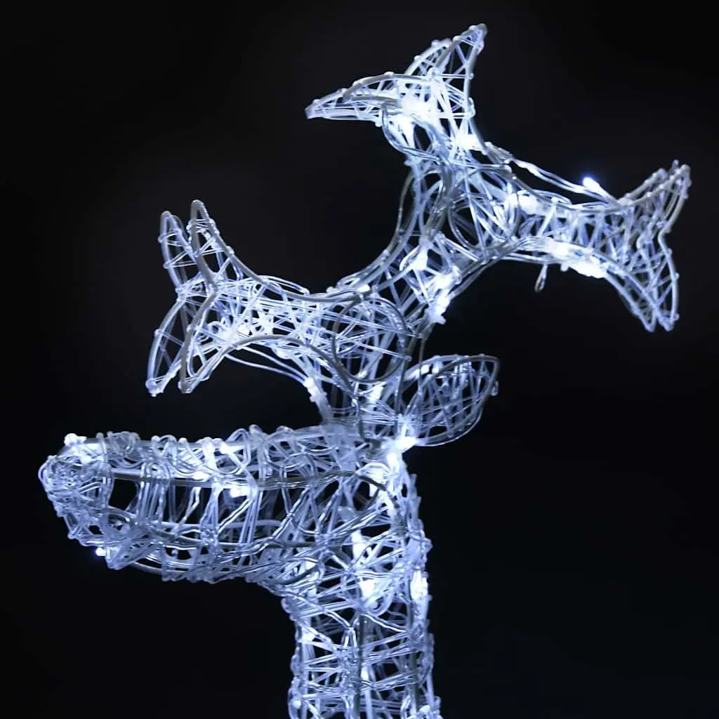Standing Reindeer Christmas Decoration Indoor Outdoor 60x16x100 cm
