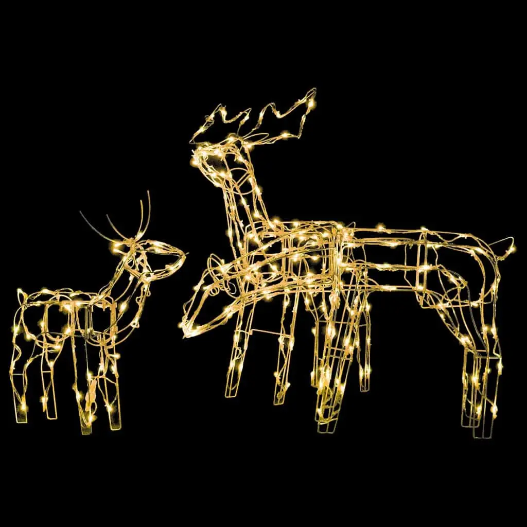 Christmas Reindeer LED Light Display Decoration Warm White 229 LEDs Indoor