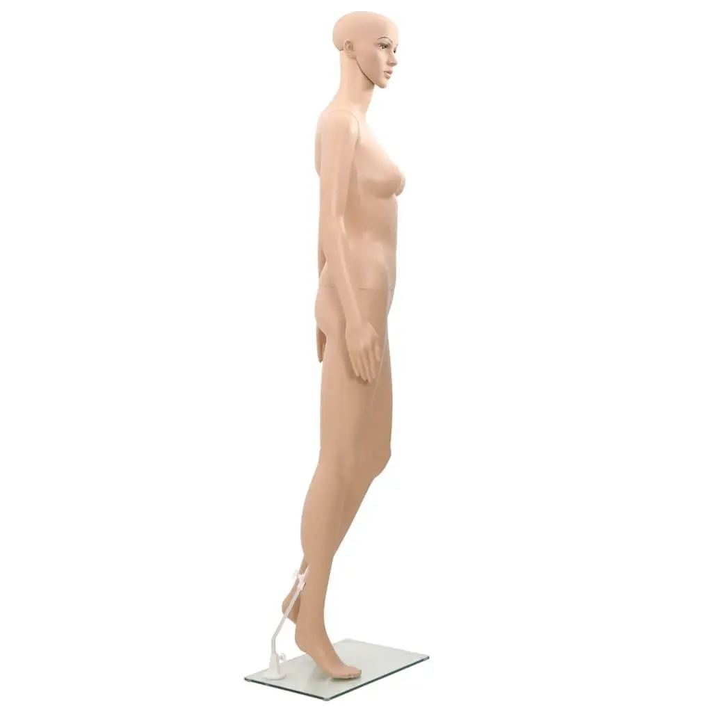 Female Mannequin Display Figure for Boutique Shop 360° Adjustable Head Arms Beige