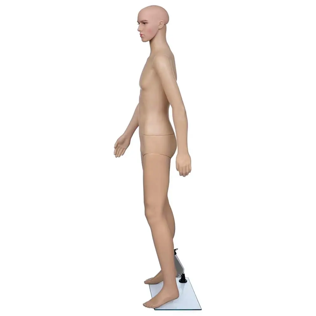 Full-Body Male Mannequin Beige Display Torso with Head Arms Legs for Retail Shop Window