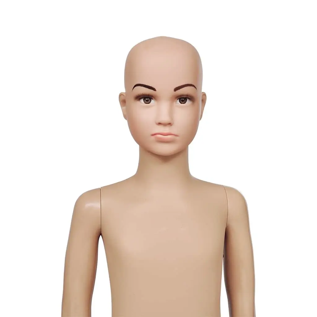 Child Mannequin Display Torso Beige Removable Arms Head Rotating Retail Shop